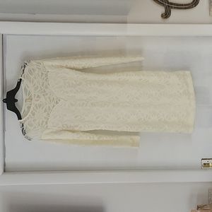Tyche bodycon cream lace dress